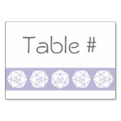 Table Chic dans la carte de table Lavender (Dos)