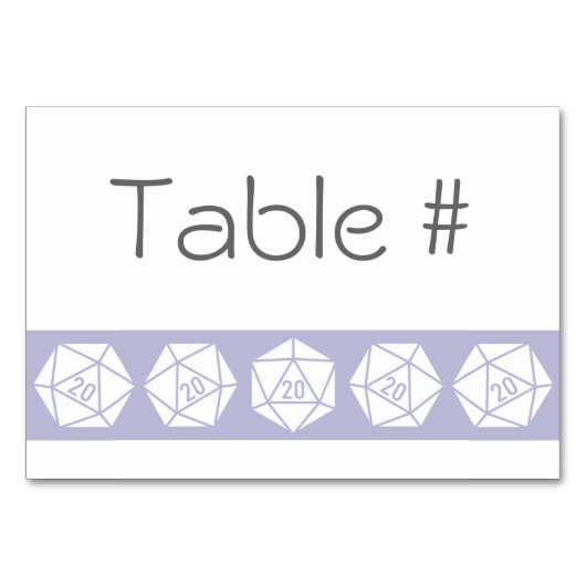 Table Chic dans la carte de table Lavender (Devant)
