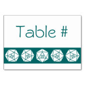 Table chic dans la carte de table Turquoise (Dos)