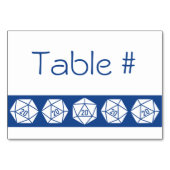 Table chic dans la carte table bleue (Dos)