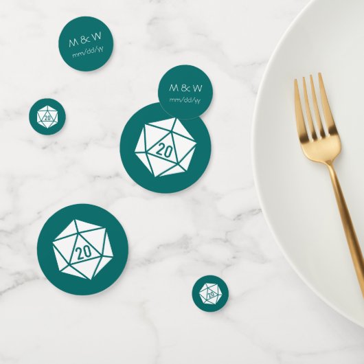 Table chic dans la table Turquoise Confetti (Groupe)