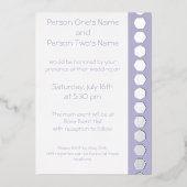 Table Chic dans Lavender Foil Invitation (Recto)