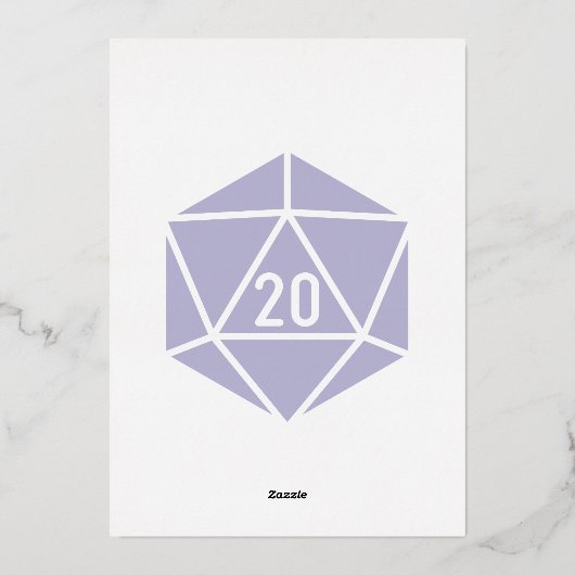 Table Chic dans Lavender Foil Invitation (Verso)