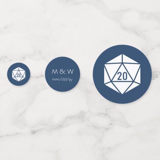 Table Chic dans Marine Table Confetti (Devant)