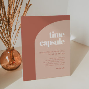 Table Chic terracotta capsule de temps 1er signe anniver