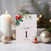 Table Christmas Greenery & Red Berries Numéro de tableau