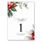 Table Christmas Greenery & Red Berries Numéro de tableau (Par défaut)