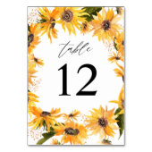 Table Chute Fleur de tournesol Numéro du tableau (Par défaut)