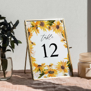 Table Chute Fleur de tournesol Numéro du tableau