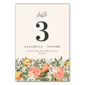 Table Citrus orange botanique moderne rustique numéro de (Dos)