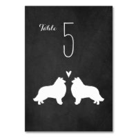 Collie Silhouettes Mariage Réception Numéro de tab
