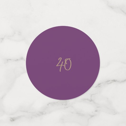 Table Confetti 40e anniversaire (Petit recto)