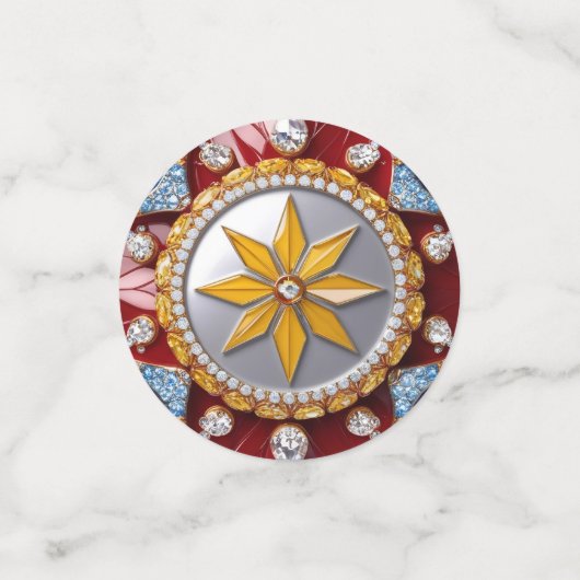 Table confetti avec couleurs colombiennes (Petit recto)