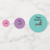 Table Confetti avec Dachshund (Derrière)