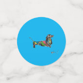 Table Confetti avec Dachshund (Petit recto)