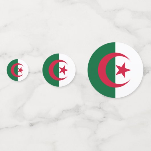 Table confetti avec drapeau d'Algérie (Derrière)