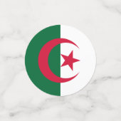 Table confetti avec drapeau d'Algérie (Petit recto)