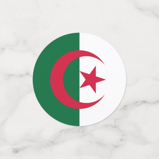 Table confetti avec drapeau d'Algérie (Petit recto)