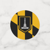 Table confetti avec drapeau de Baltimore City, Éta (Petit recto)