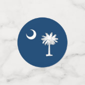 Table confetti avec drapeau de Caroline du Sud (Petit recto)