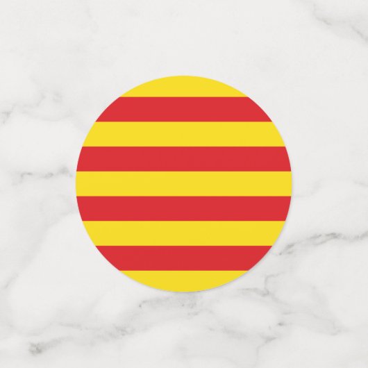Table confetti avec drapeau de Catalogne (Petit recto)