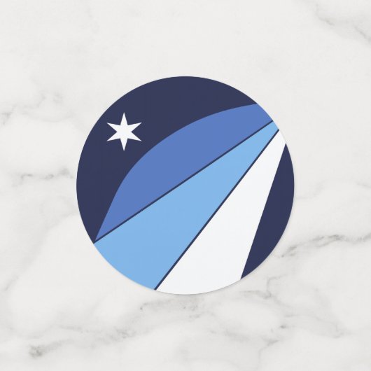 Table confetti avec drapeau de Columbia, SC (Petit recto)