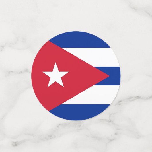 Table confetti avec drapeau de Cuba (Petit recto)