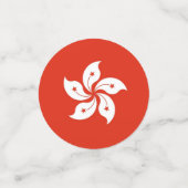 Table confetti avec drapeau de Hong Kong (Petit recto)
