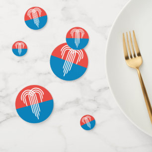 Table confetti avec drapeau de Kansas City, Missou