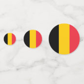 Table confetti avec drapeau de la Belgique (Derrière)
