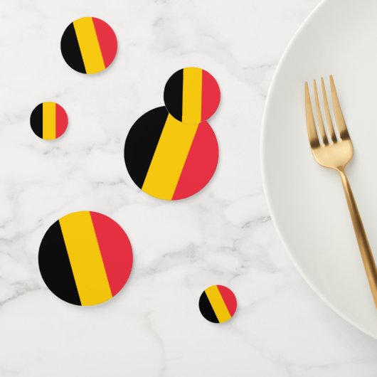 Table confetti avec drapeau de la Belgique (Groupe)
