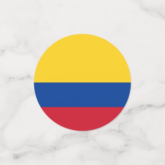 Table confetti avec drapeau de la Colombie (Petit recto)