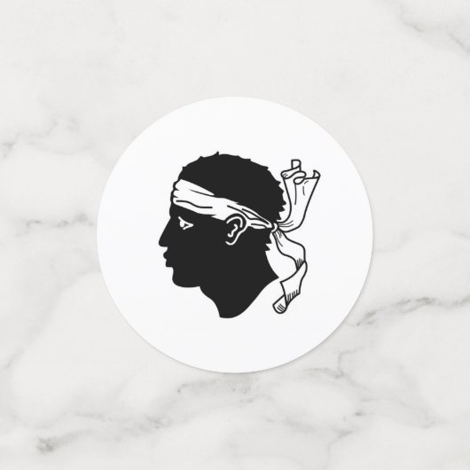 Table confetti avec drapeau de la Corse (Petit recto)