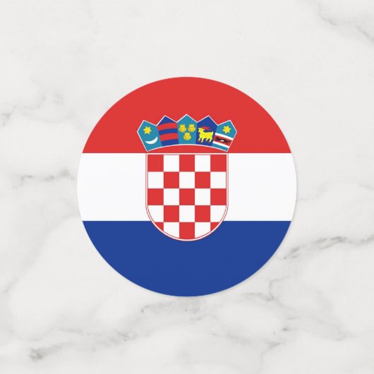 Table confetti avec drapeau de la Croatie (Petit recto)