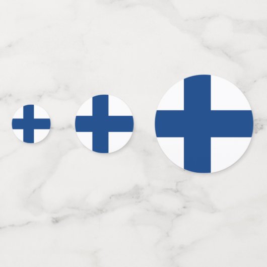 Table confetti avec drapeau de la Finlande (Devant)