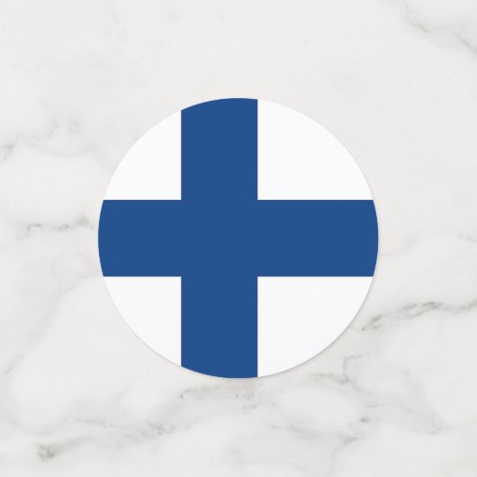 Table confetti avec drapeau de la Finlande (Petit recto)