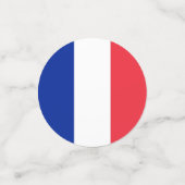 Table confetti avec drapeau de la France (Petit recto)