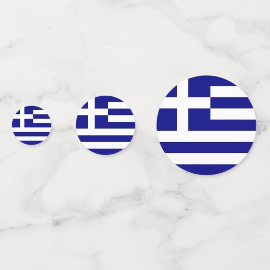 Table confetti avec drapeau de la Grèce (Devant)