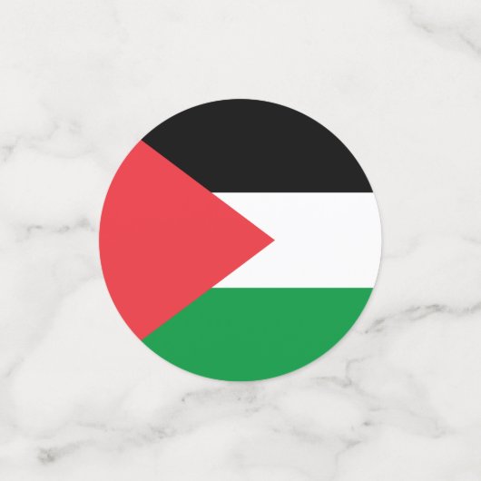 Table confetti avec drapeau de la Palestine (Petit recto)