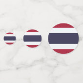 Table confetti avec drapeau de la Thaïlande (Devant)