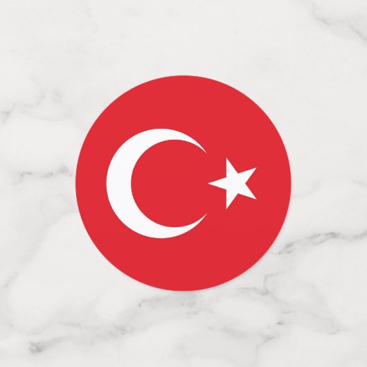 Table confetti avec drapeau de la Turquie (Petit recto)