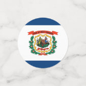 Table confetti avec drapeau de la Virginie-Occiden (Petit recto)