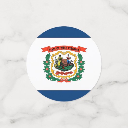 Table confetti avec drapeau de la Virginie-Occiden (Petit recto)