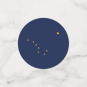 Table confetti avec drapeau de l'Alaska, États-Uni (Petit recto)