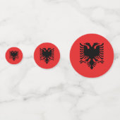 Table confetti avec drapeau de l'Albanie (Devant)