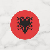 Table confetti avec drapeau de l'Albanie (Petit recto)