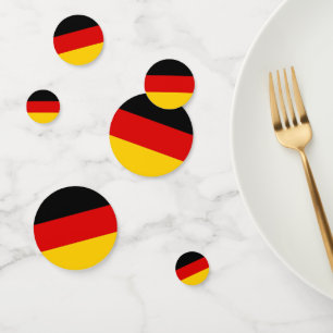 Table confetti avec drapeau de l'Allemagne