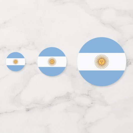 Table confetti avec drapeau de l'Argentine (Derrière)