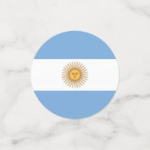 Table confetti avec drapeau de l'Argentine (Petit recto)