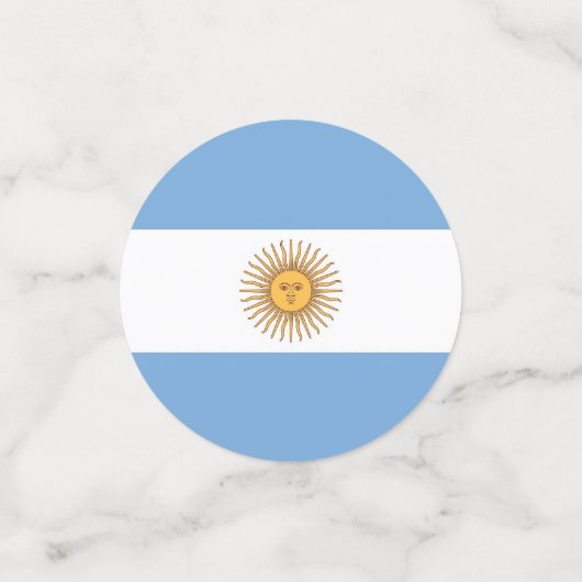Table confetti avec drapeau de l'Argentine (Petit recto)